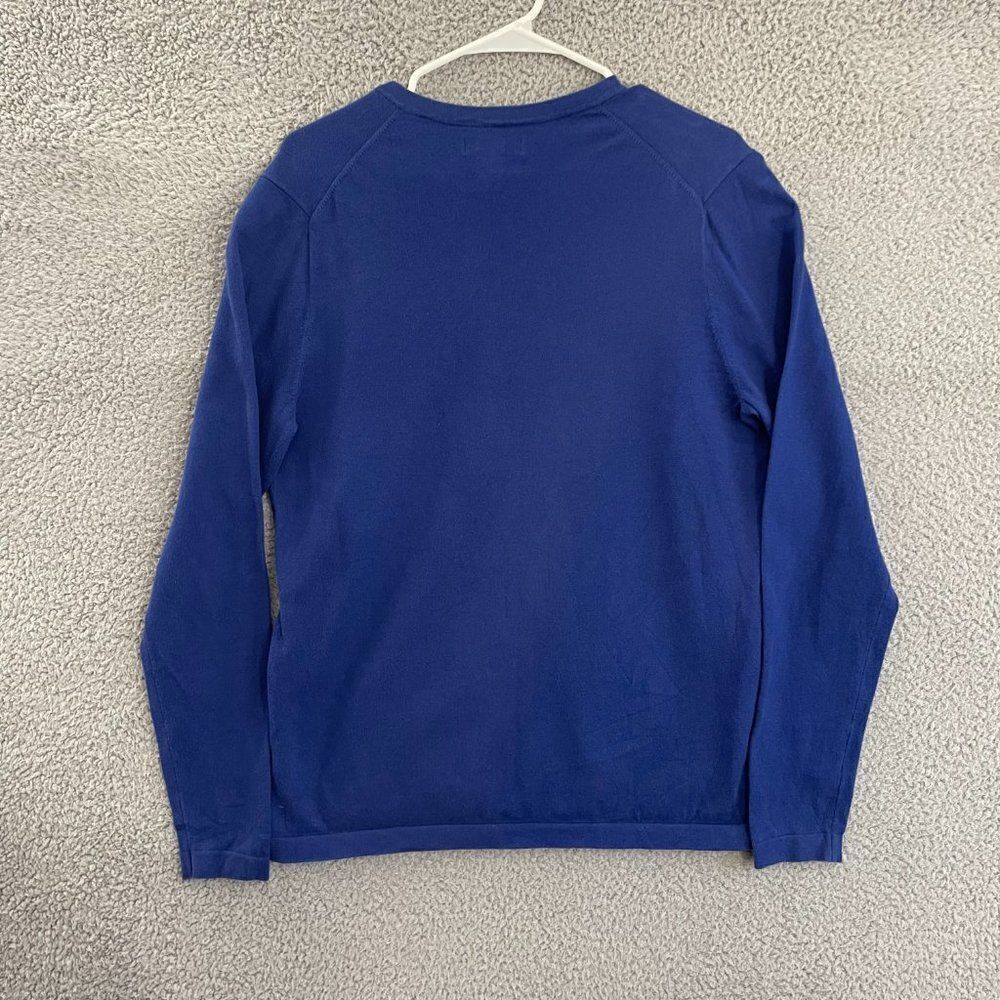 JF J.Ferrar Sweater Men M Blue Casual Pullover V-Neck - Picture 5 of 10